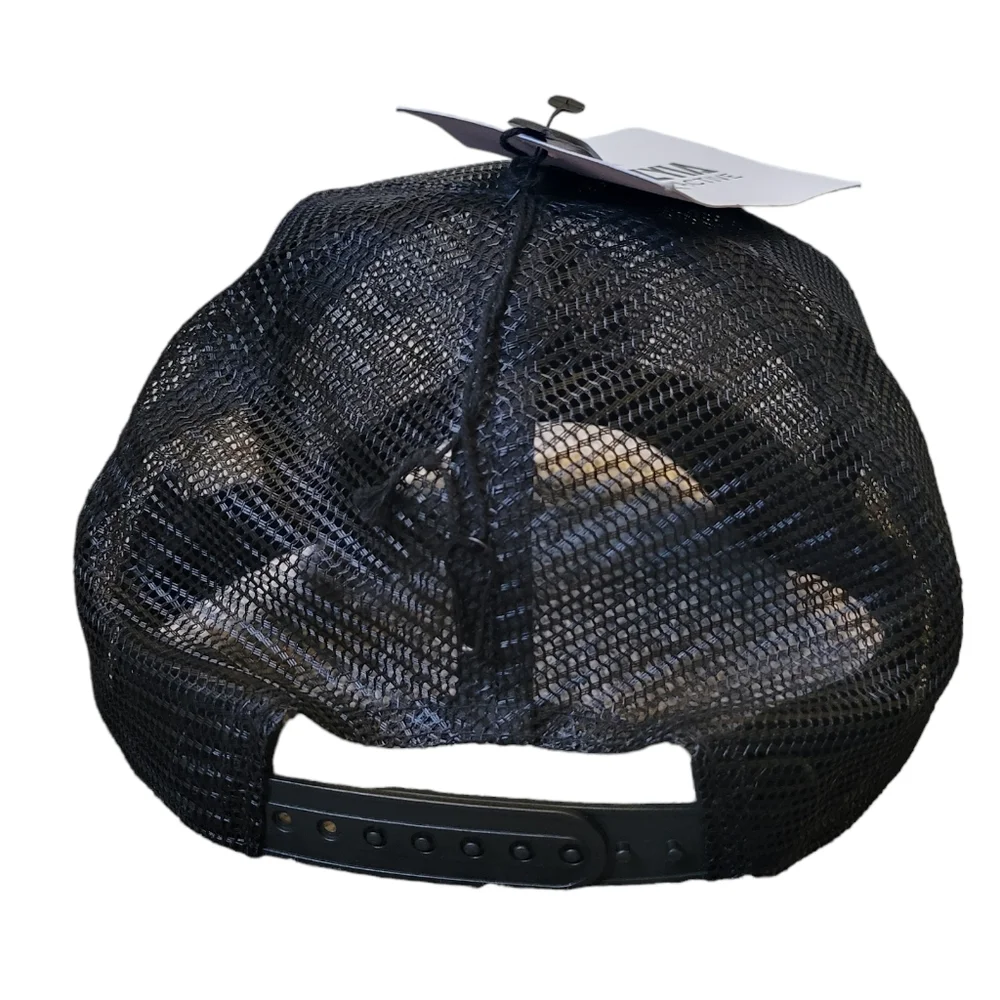 NWT Zyia Snap-Back Mesh Trucker Hat Black White - Picture 3 of 6